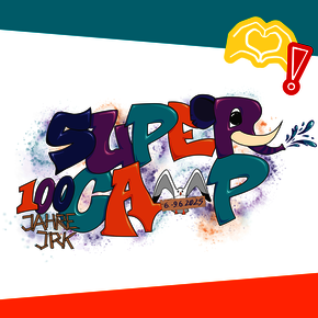 Logo in Graffiti-Optik: Supercamp - 100 Jahre JRK